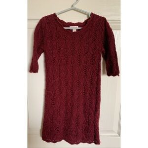 Cat and Jack XS Maroon Knit Dress